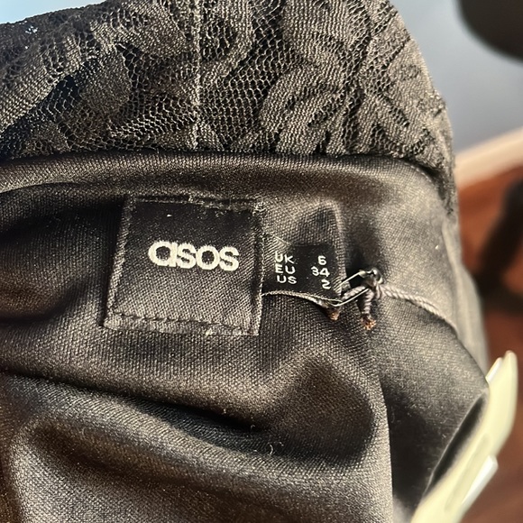 ASOS black lace open back dress - Picture 5 of 5